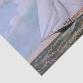 Papier Mousseline Antique voilier Slot Yacht Voilier Ocean (Détail)