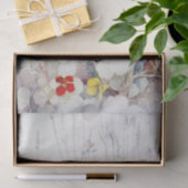 Papier Mousseline Antique Watercolor Wild Nasturtiums Tissue Paper (Cadeau)