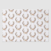 Papier Mousseline Antlers de cerfs roses (Recto)