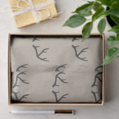 Papier Mousseline Antlers, noir et taupe (Cadeau)