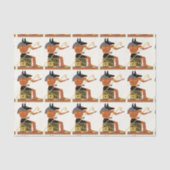 Papier Mousseline Anubis Egyptian Folk Art 1 (Recto)