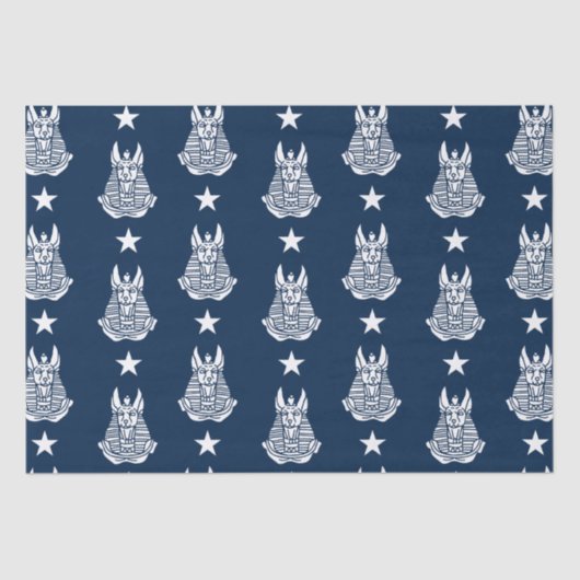 Papier Mousseline Anubis Papier Tissu Égyptien Ancien (Recto)