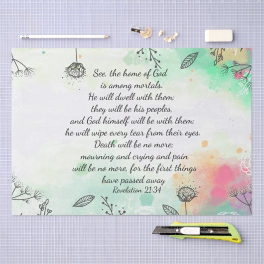 Papier Mousseline Apocalypse 21:34 (Artisanat)