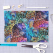 Papier Mousseline Apophyse Abstraite Fractale X + votre texte et vot (Artisanat)