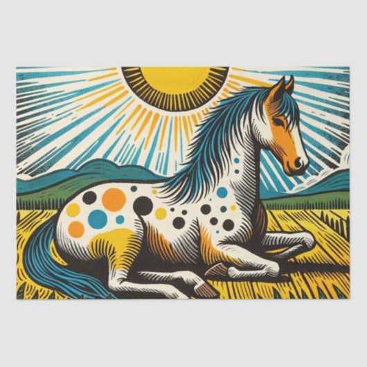 Papier Mousseline Appaloosa Horse Art Horse (Recto)
