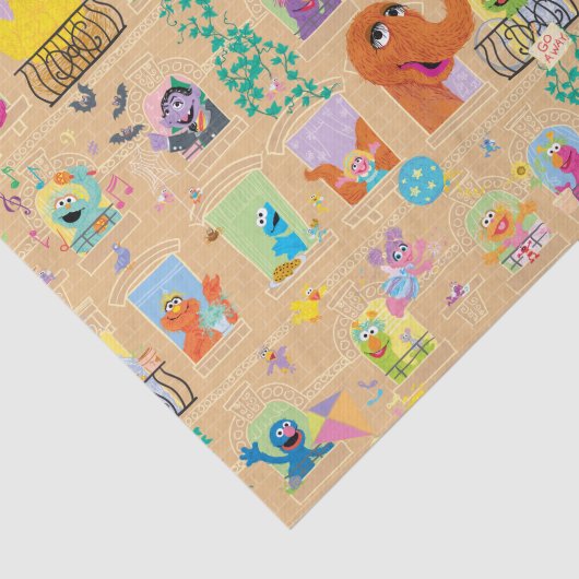 Papier Mousseline Appartement Sesame Street Motif Windows (Détail)