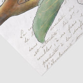 Papier Mousseline Apple Blossom Branch Bee French Script Decoupage (Détail)