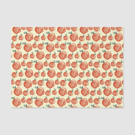 Papier Mousseline Apple rouge gribouillent le motif (Recto)