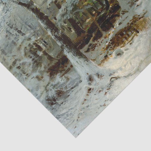 Papier Mousseline Après-midi D'Hiver Tranquille, Découpage (Détail)