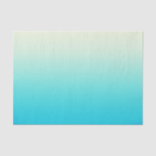 Papier Mousseline Aqua à la mode Teal au gradient blanc vintage