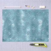 Papier Mousseline Aqua Blue Glitzy Parties scintillant Peacock Plume (Artisanat)