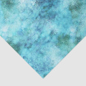 Papier Mousseline Aqua Blue Green Abstrait (Détail)