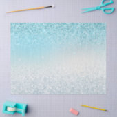 Papier Mousseline Aqua Blue Ombre Glitzy Sparkle Parties scintillant (Artisanat)