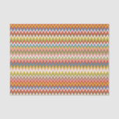Papier Mousseline Aqua Blue Orange Rose Rouge Lime Vert Zigzag Art (Recto)