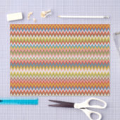 Papier Mousseline Aqua Blue Orange Rose Rouge Lime Vert Zigzag Art (Artisanat)
