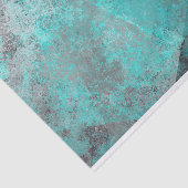 Papier Mousseline Aqua Blue Turquoise N Grey Abstrait détendu (Détail)
