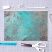 Papier Mousseline Aqua Blue Turquoise N Grey Abstrait détendu (Artisanat)