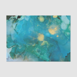 Papier Mousseline Aqua Brume I