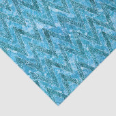 Papier Mousseline Aqua Marbled Chevron (Détail)