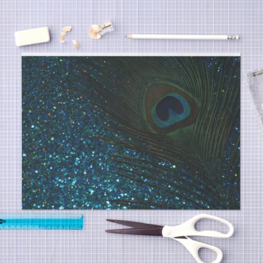 Papier Mousseline Aqua Peacock (Artisanat)