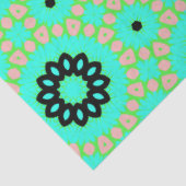 Papier Mousseline Aqua Pink & Black Floral Decoupage (Détail)