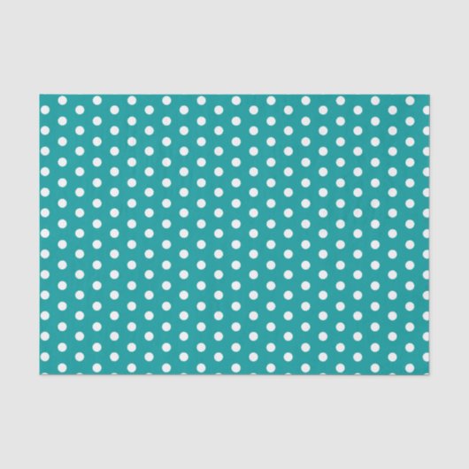 Papier Mousseline Aqua Pois (Recto)