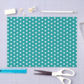 Papier Mousseline Aqua Pois (Artisanat)