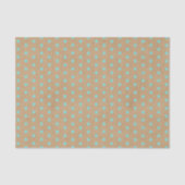Papier Mousseline Aqua Turquoise Green Dots Faux Rustic Brown Kraft (Recto)