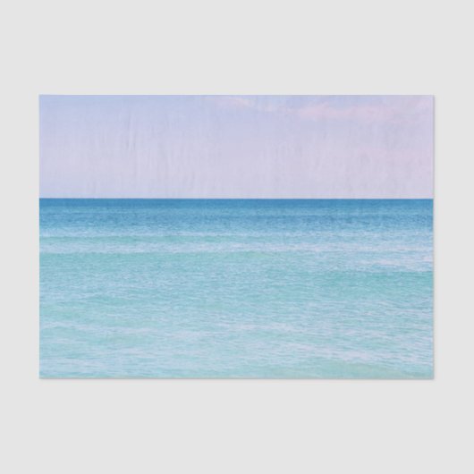 Papier Mousseline Aqua Turquoise Lavender Ocean Waves Plage tropical (Recto)