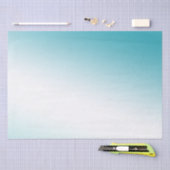 Papier Mousseline Aqua White Ombre (Artisanat)