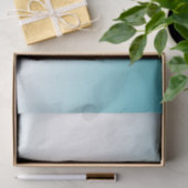 Papier Mousseline Aqua White Ombre (Cadeau)