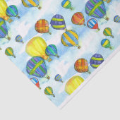 Papier Mousseline Aquarelle à air chaud ciel nuageux (Détail)