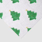 Papier Mousseline Aquarelle à feuillage persistant Arbres de Noël (Détail)