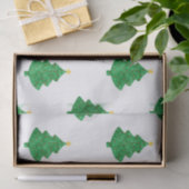 Papier Mousseline Aquarelle à feuillage persistant Arbres de Noël (Cadeau)