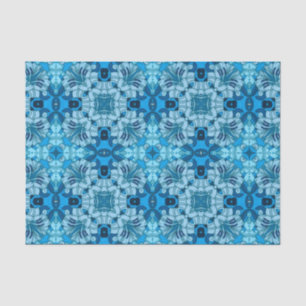 Papier Mousseline Aquarelle Abstraite Floral Denim Blue