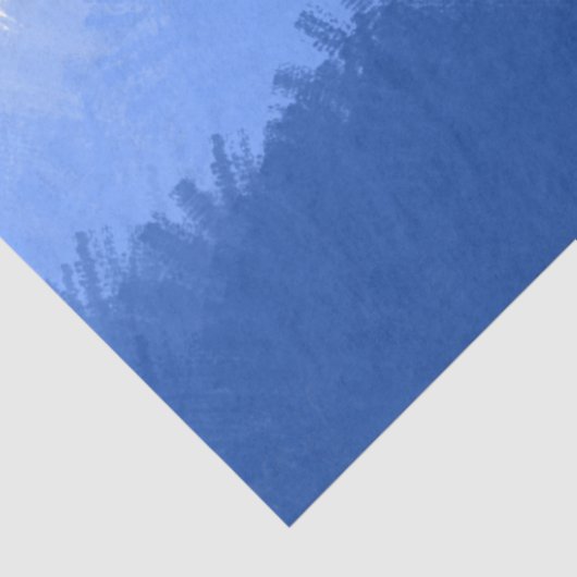 Papier Mousseline Aquarelle Abstraite moderne tons bleus (Détail)