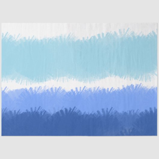 Papier Mousseline Aquarelle Abstraite moderne tons bleus (Recto)