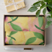 Papier Mousseline Aquarelle Abstraite Peach Fruit (Cadeau)