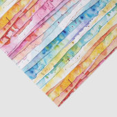 Papier Mousseline Aquarelle Abstraite rayures Anniversaire (Détail)
