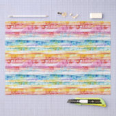 Papier Mousseline Aquarelle Abstraite rayures Anniversaire (Artisanat)