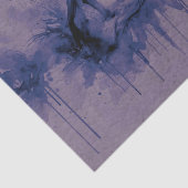 Papier Mousseline Aquarelle Abstraite Sainte Famille Violet Bleu (Détail)