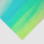 Papier Mousseline Aquarelle Abstraite turquoise (Détail)