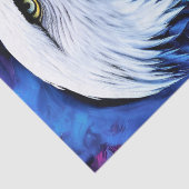 Papier Mousseline Aquarelle Aigle Portrait Peinture Découpage (Détail)