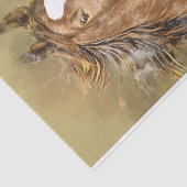 Papier Mousseline Aquarelle américaine Cheval selle découpage (Détail)