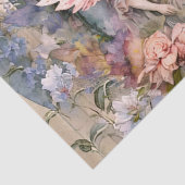 Papier Mousseline Aquarelle Angle dans le jardin (Détail)