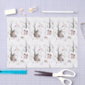 Papier Mousseline Aquarelle Animaux forestiers (Artisanat)