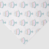 Papier Mousseline Aquarelle Anniversaire Gâteau Art Bougies Célébrat (Détail)