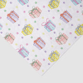 Papier Mousseline Aquarelle Anniversaire Présentations & Confetti (Détail)
