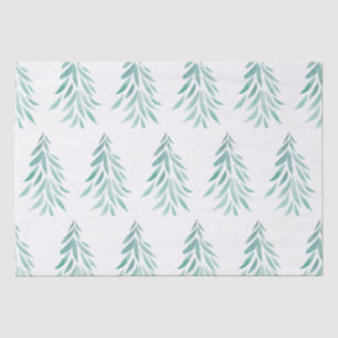 Papier Mousseline Aquarelle Arbres À feuillage persistant Brosses 3