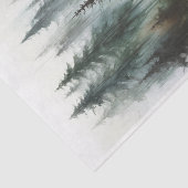 Papier Mousseline Aquarelle Arbres Rustique Wilderness Mariage (Détail)